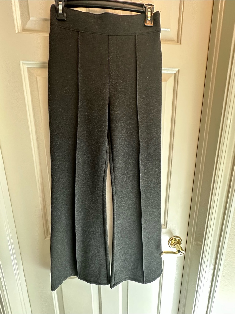 SPANX Charcoal Wide-Leg Ponte Pants